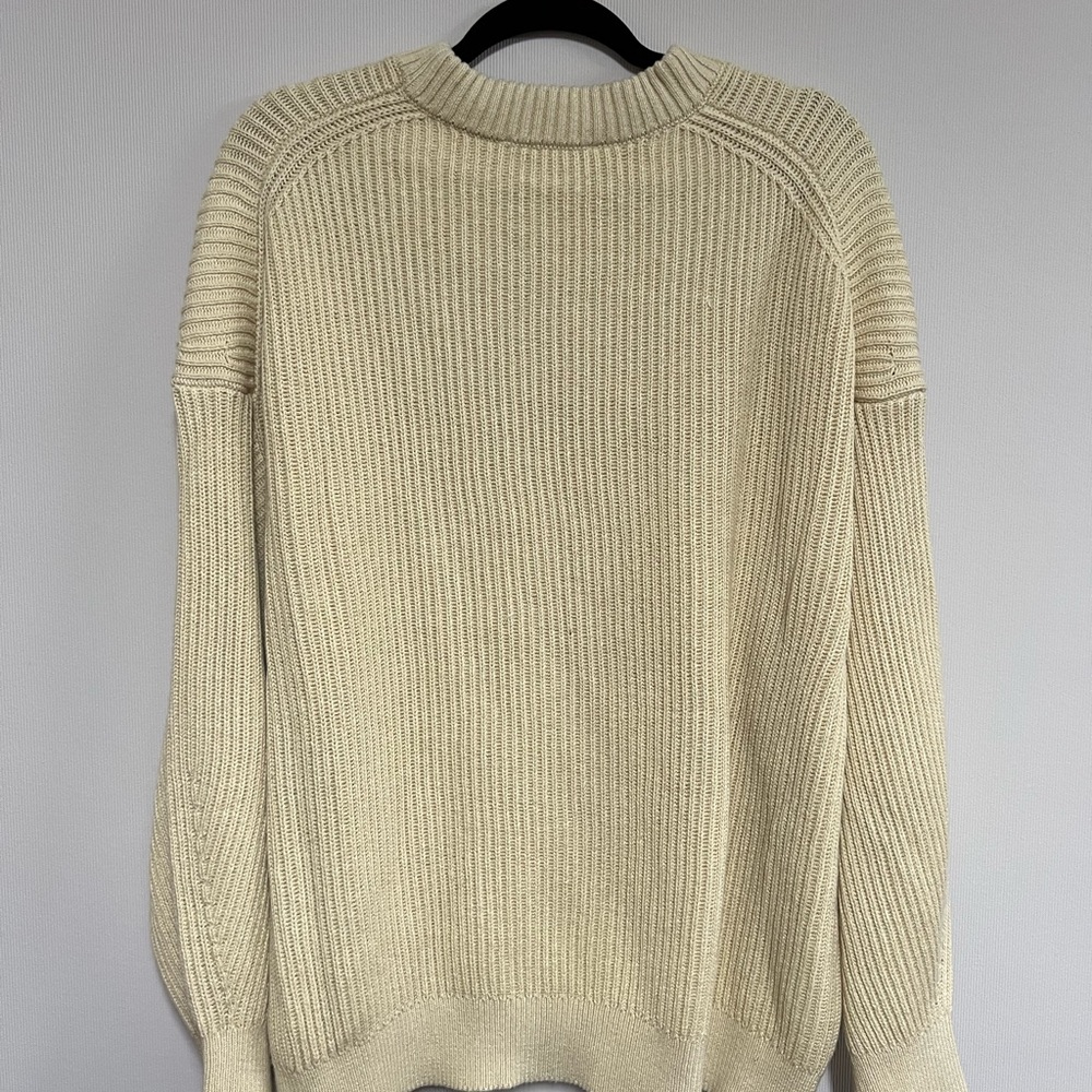 Everlane Beige Ribbed Sweater View 4